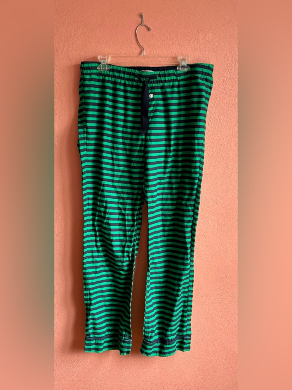 GAP Green and Black Striped Pajama Pants